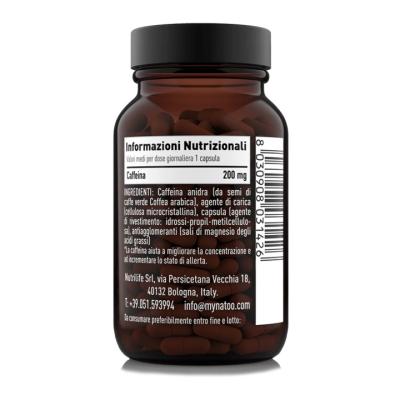 Natural Caffeine 200mg/60cps Natoo Essentials