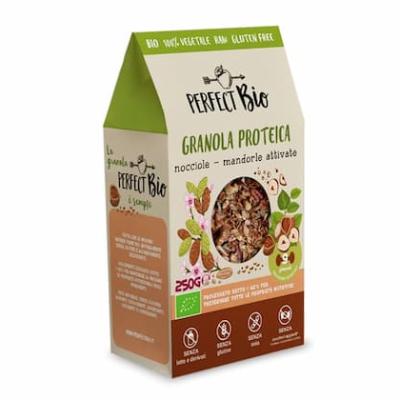 Granola Proteica Nocciole e Mandorle attivate Bio 250 g Ambrosiae