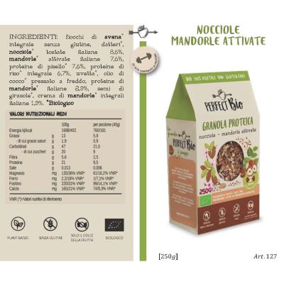 Granola Proteica Nocciole e Mandorle attivate Bio 250 g Ambrosiae