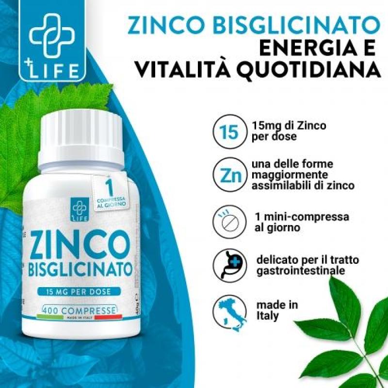 Zinco Bisglicinato 400 cpr +Life