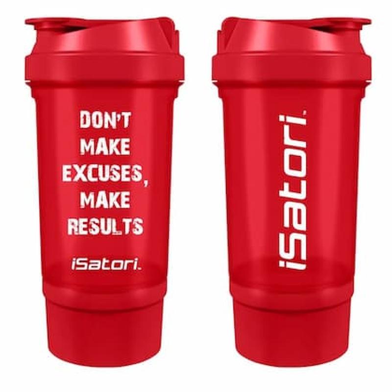 Shaker + portapillole Rosso da 500 ml Isatori